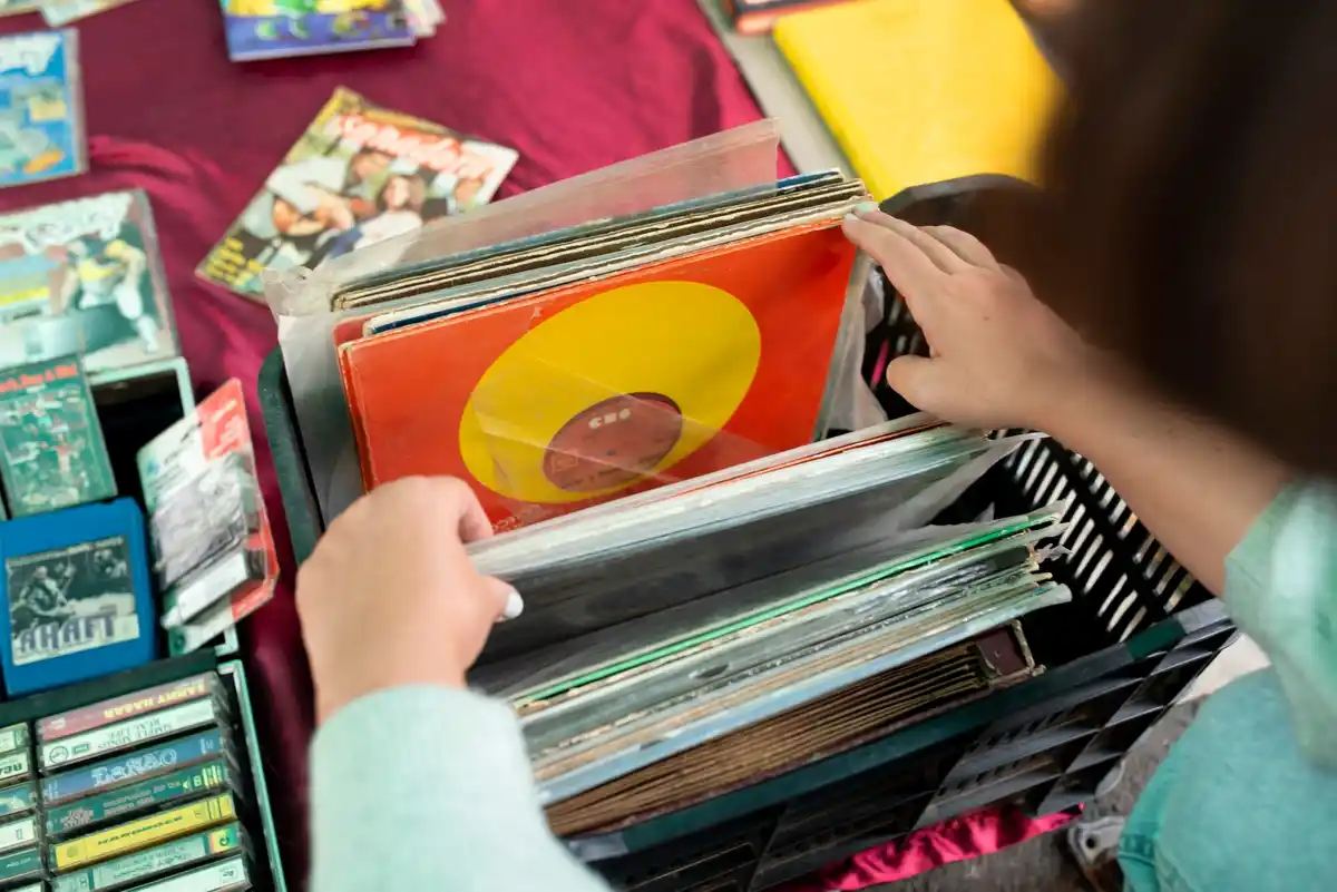 hidden local vinyl record store Czech city