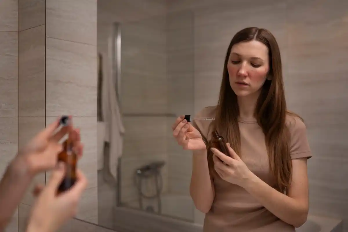 night cream harm skin closeup woman mirror