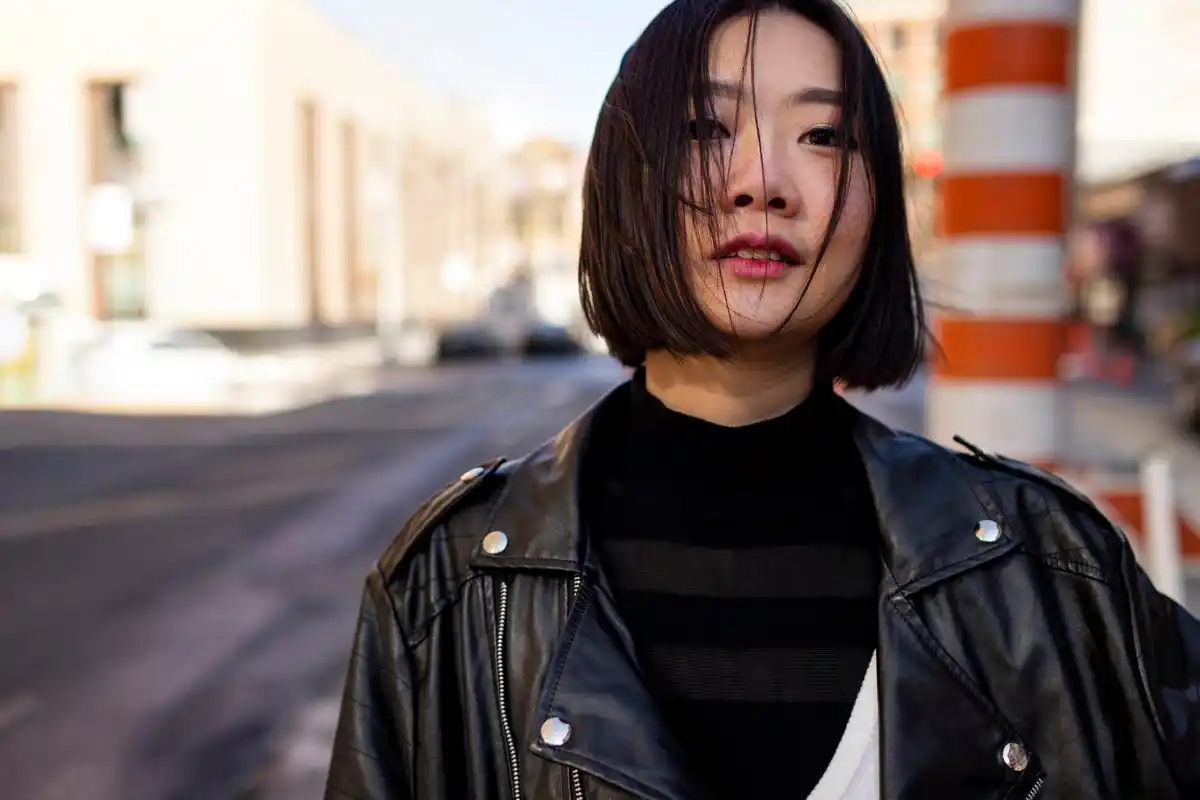 young korean woman skincare natural makeup street style Seoul
