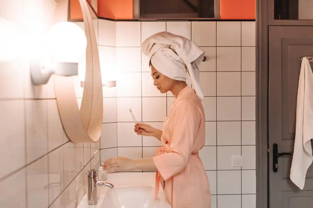 Routine for Korean glass skin Czech bathroom