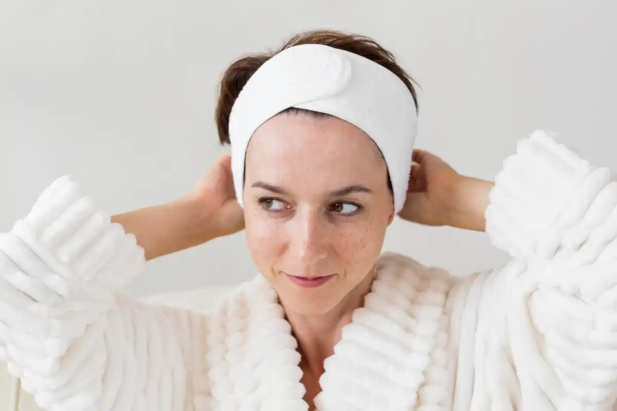 skin irritation after chemical face mask, close-up