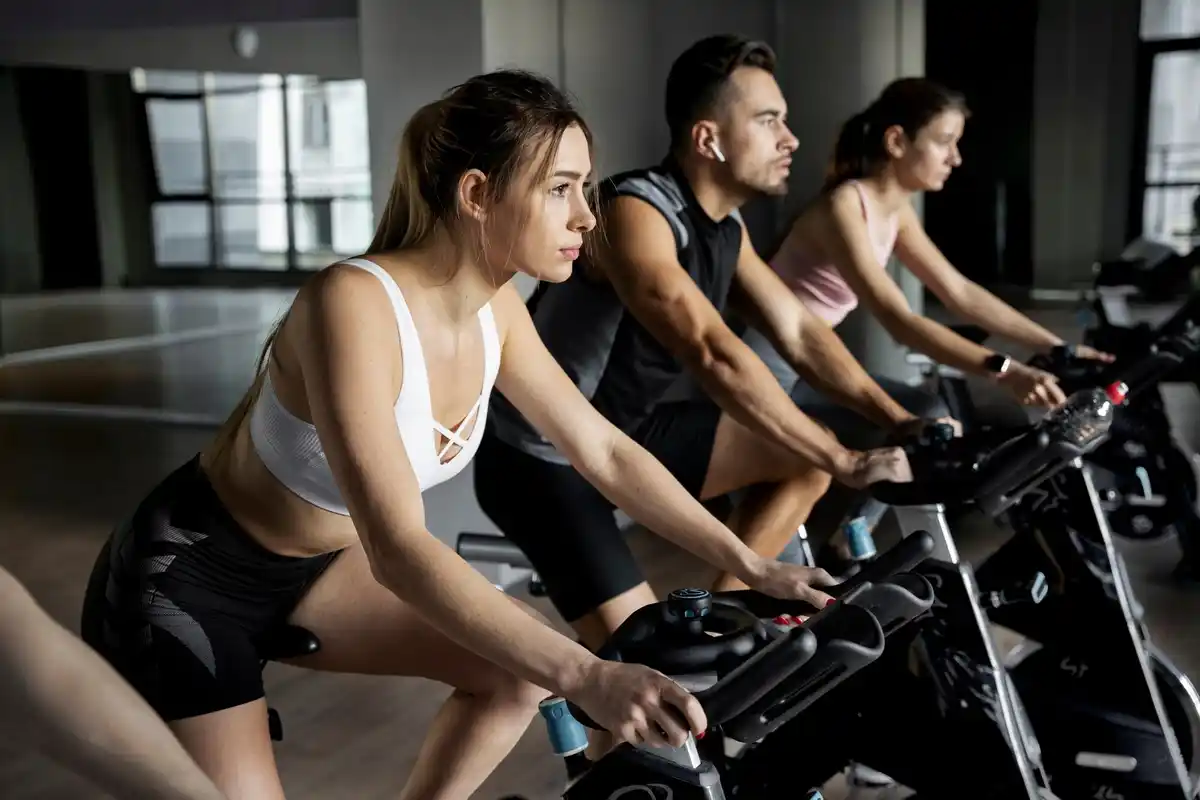 Czech gym interior people exercising