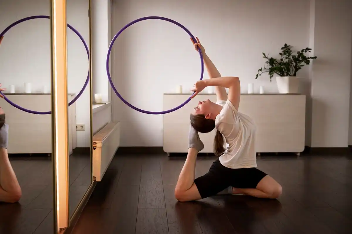feng shui fitness corner mirror modern czech apartment