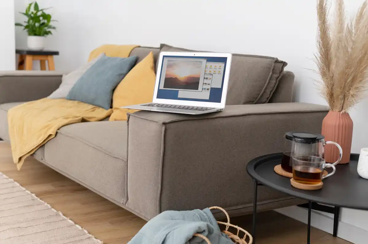 repurposed laptop smart home Czech interior