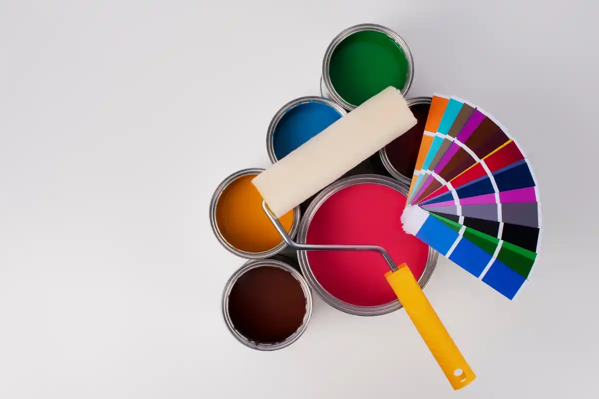 mixing paint color wheel studio