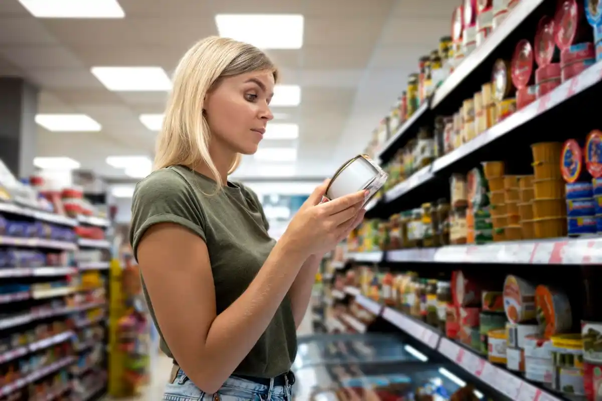 czech checkout supermarket close up