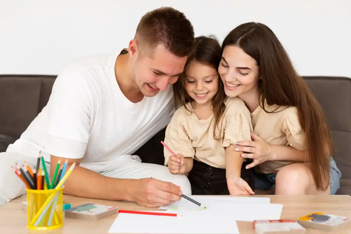 Czech family saving cash at home envelopes