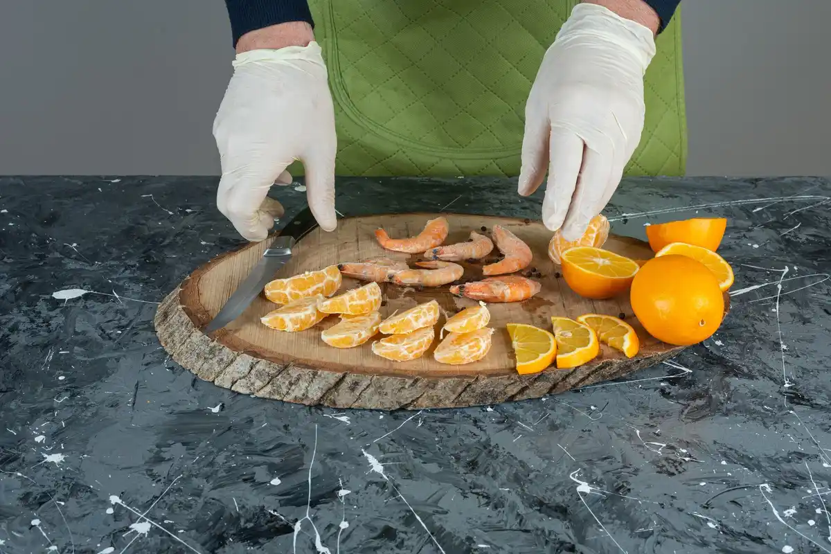 chef defrosting meat kitchen professional