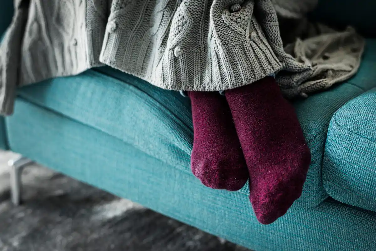 old sock dust cleaning hand close-up