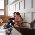 Czech house winter preparation inside family