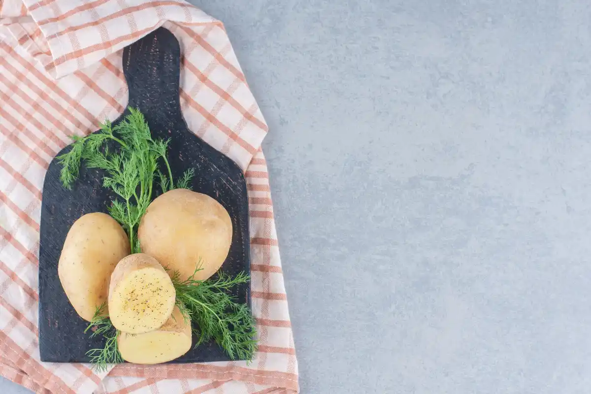 raw potato cleaning kitchen surfaces