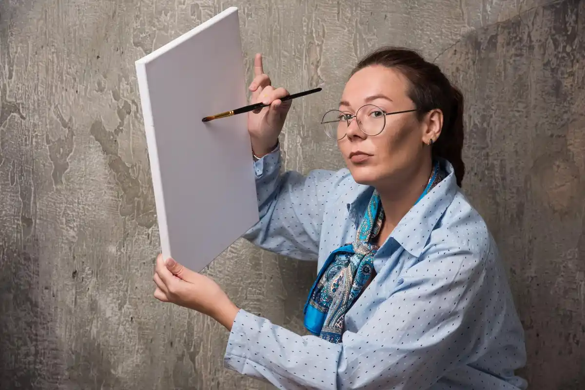 creative adult drawing with left hand czech style