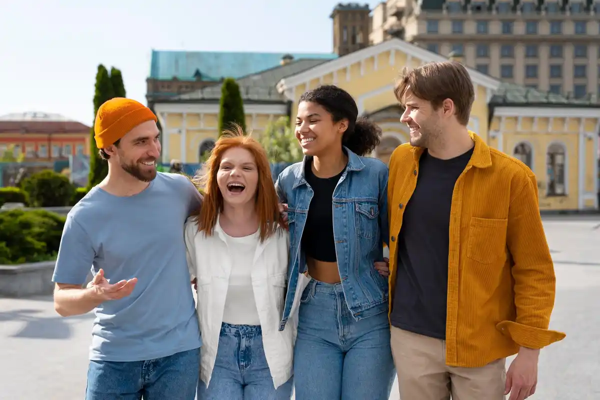 young people meeting organically in Prague