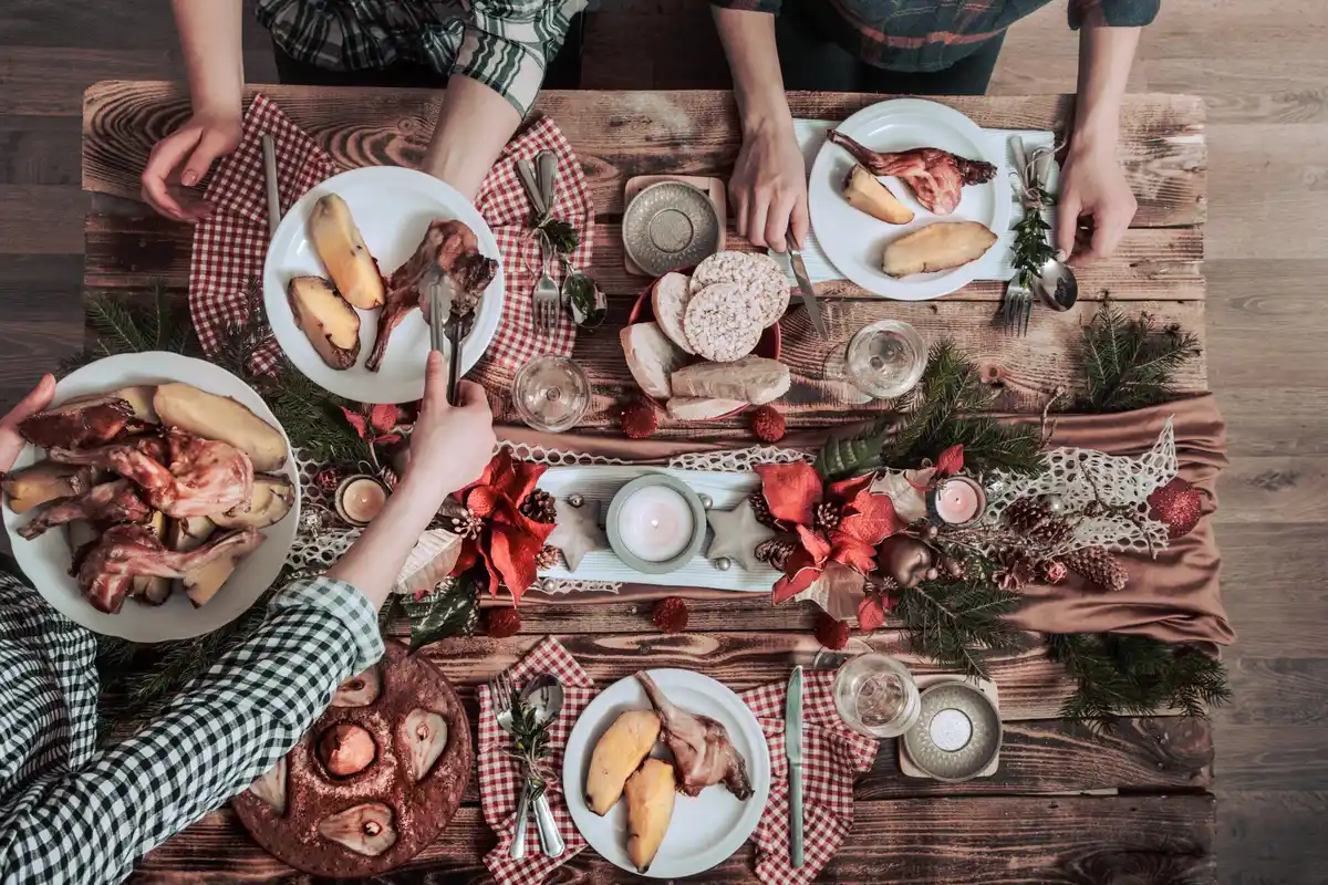 traditional czech family lunch table
