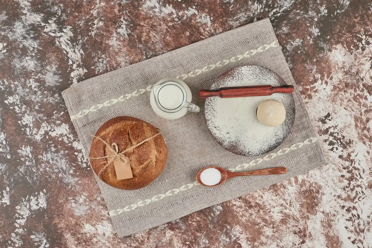 salt and coffee beans close-up, czech style kitchen