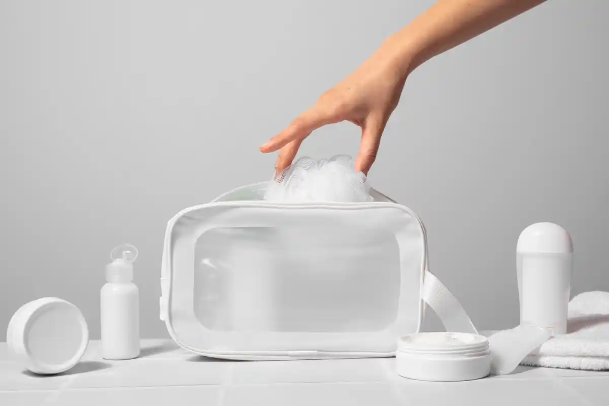 transparent zipper bag travel essentials