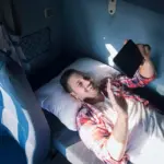 switching phone to airplane mode at night Czech bedroom