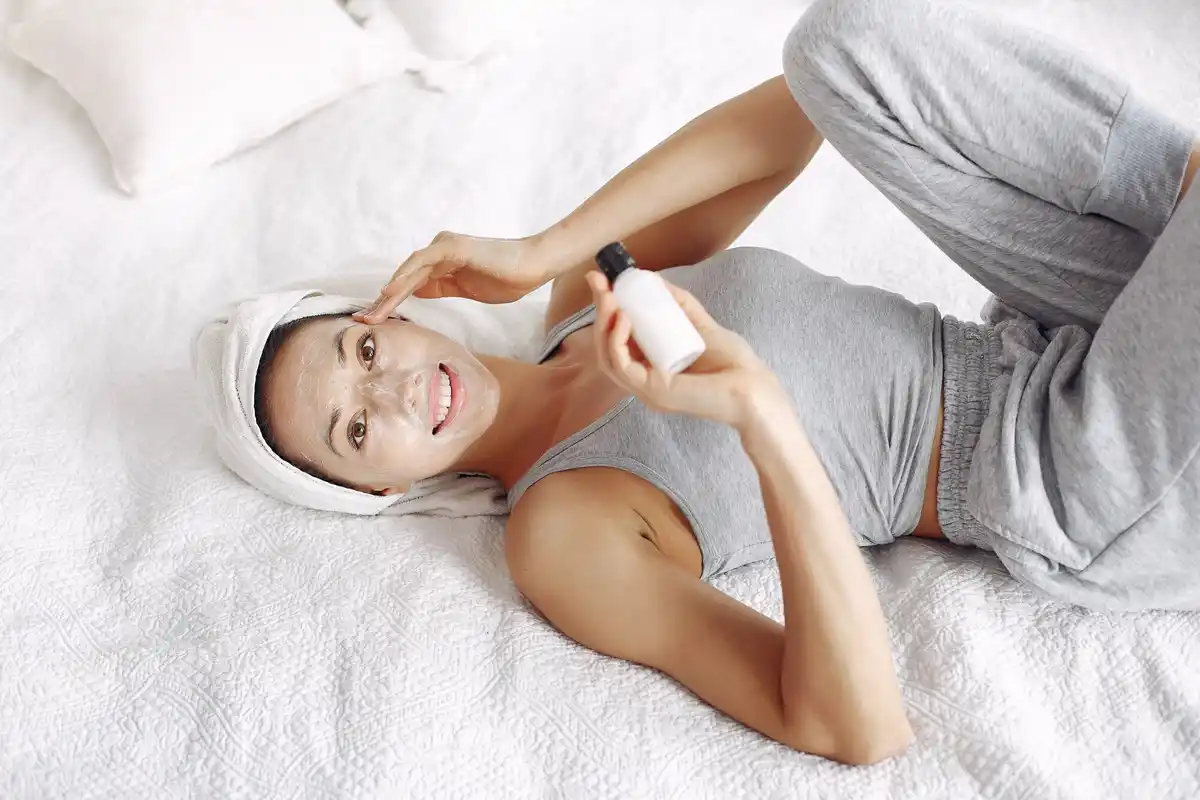 czech woman facial massage at home morning