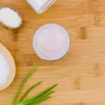 homemade sugar face scrub flat lay