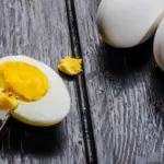 boiled eggs cracked shell closeup kitchen