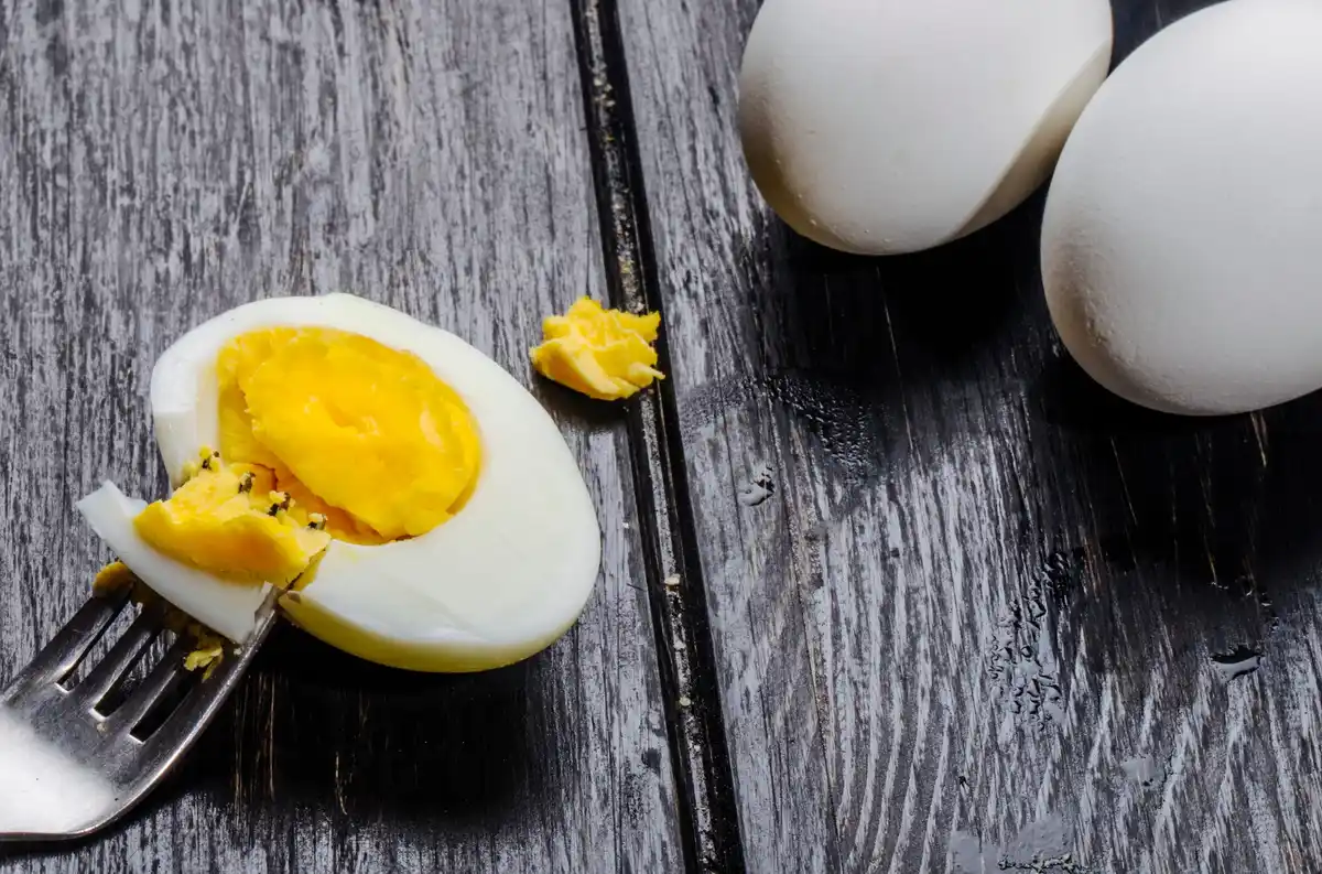 boiled eggs cracked shell closeup kitchen