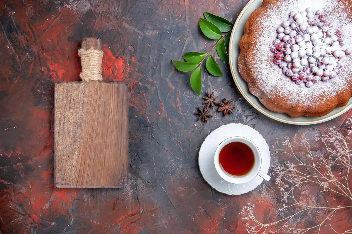 homemade cake coffee grounds rustic kitchen