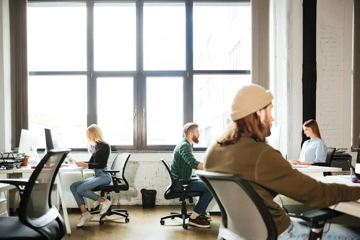 modern czech coworking space with creative people