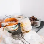 dirty dishes in modern Prague apartment kitchen