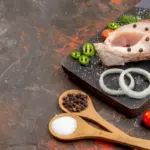 raw steak grilling salt barbecue close up