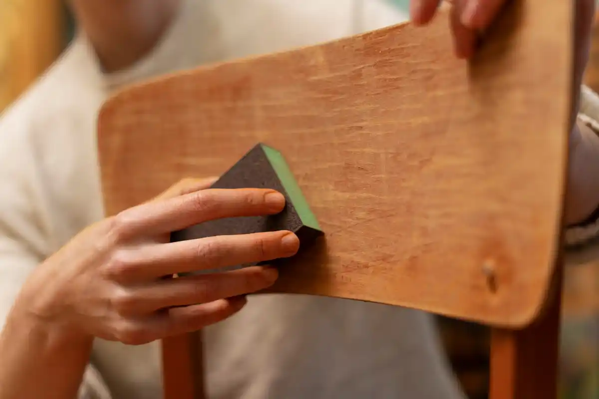 damaged wooden furniture closeup cleaning mistake Czech