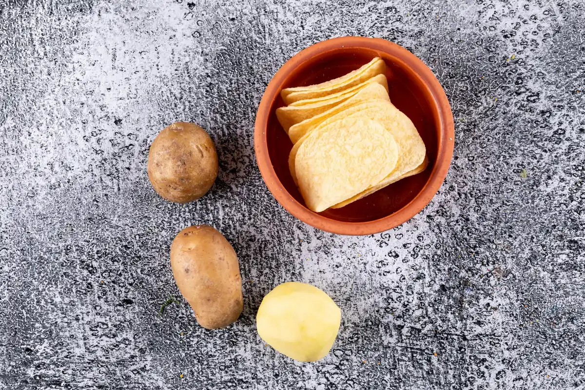 homemade potato peel chips Czech kitchen snack