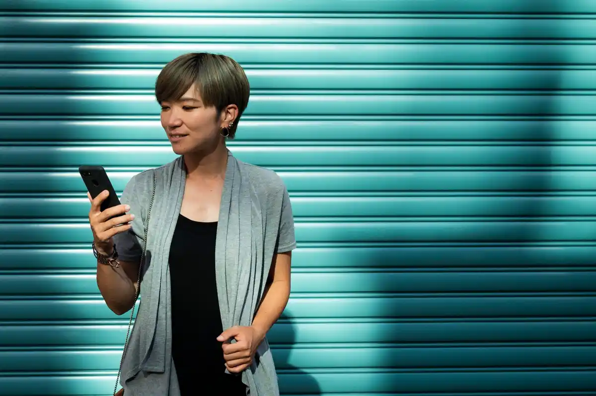 young czech people mobile payment modern fintech