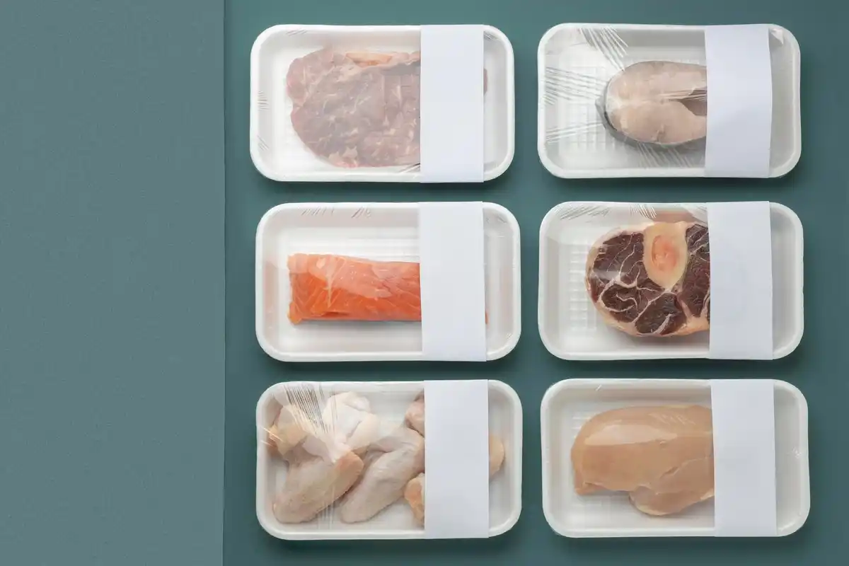 vacuum sealed meat in home kitchen czech