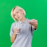 wrong way to drink water concept czech