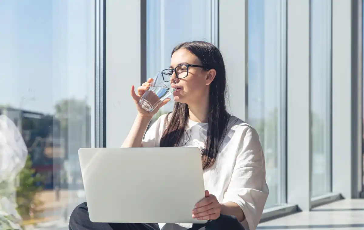 Czech office glass of water mistake hydration