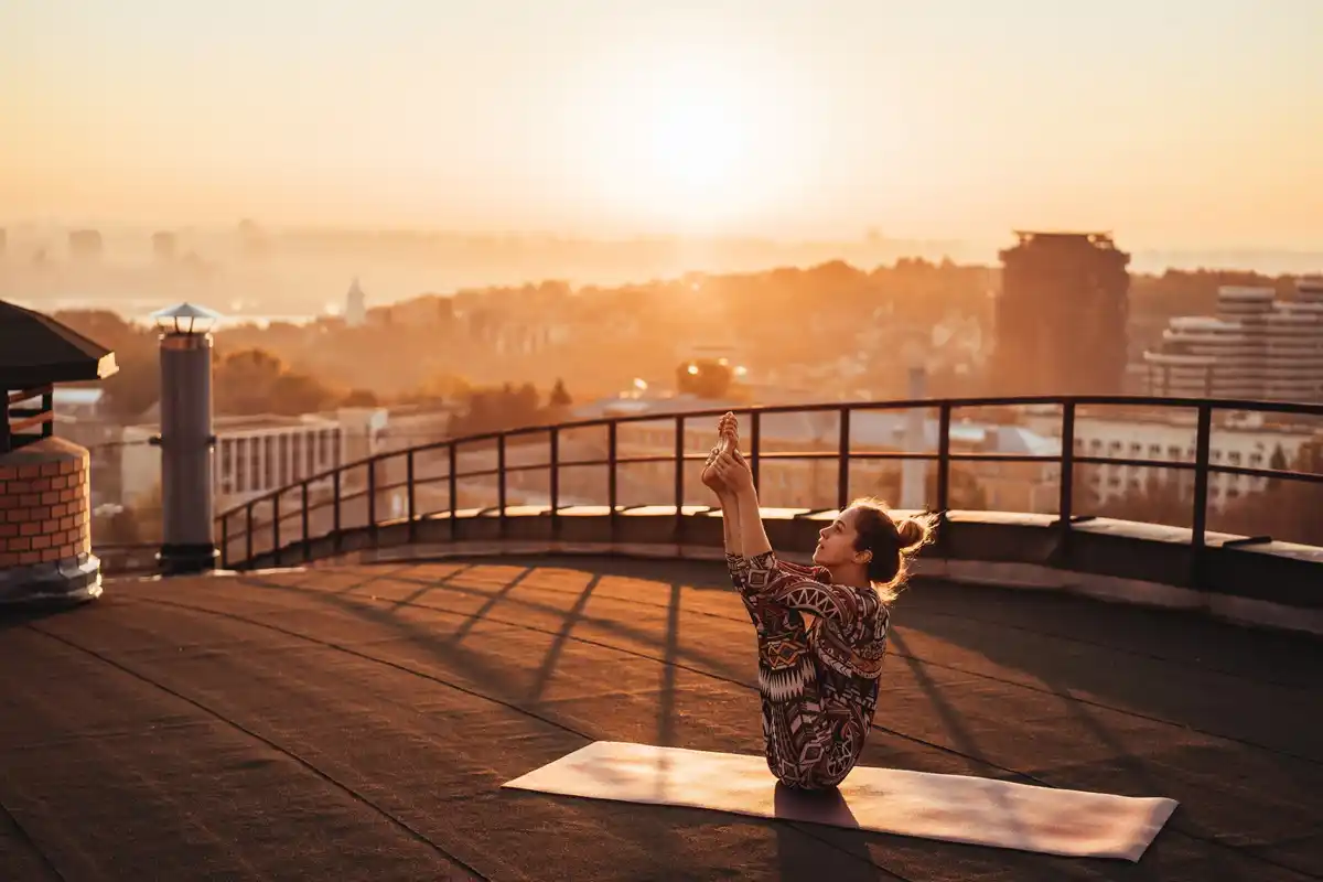 people workout sunrise sunset Czech Republic