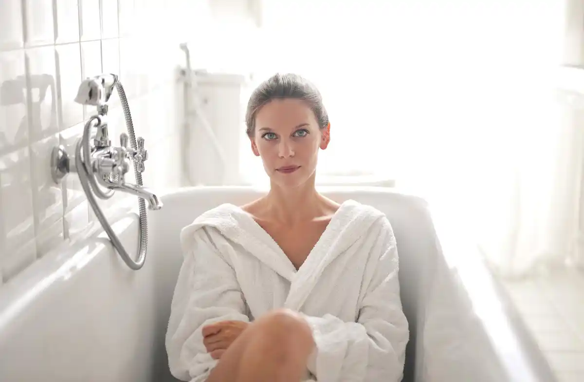 czech mature women skincare night routine bathroom