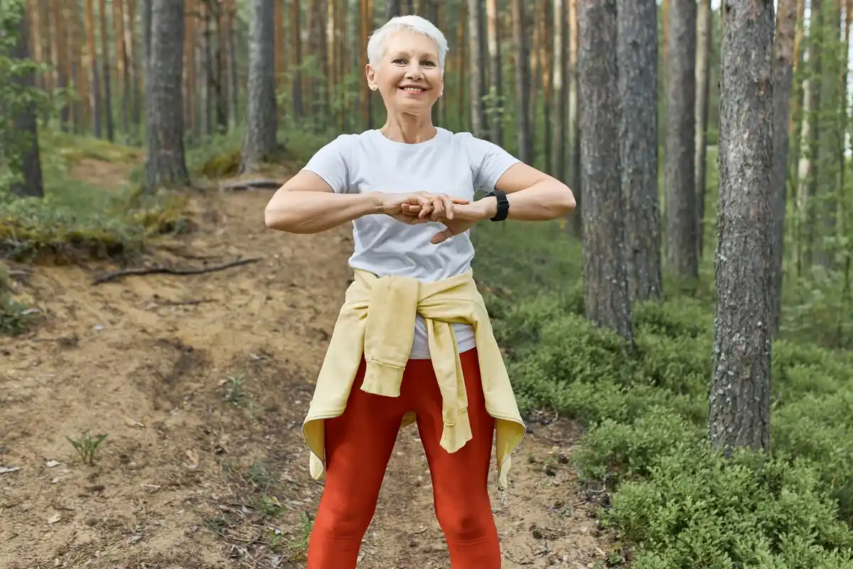 active mature adults fitness outdoor czech