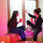 couple arguing, emotional tension, realistic, Prague apartment