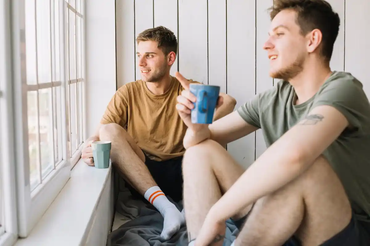 Czech mature men friends silence moment reflection