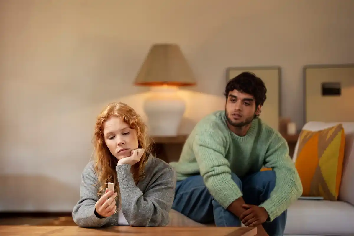 couple avoiding arguments at home