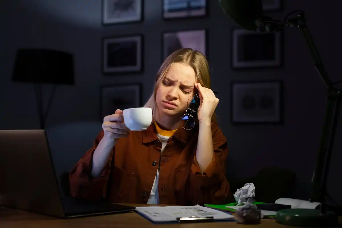 stressed employee morning email smartphone