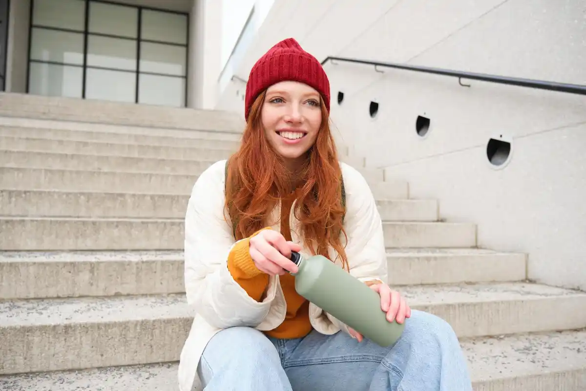prague fitness woman water bottle