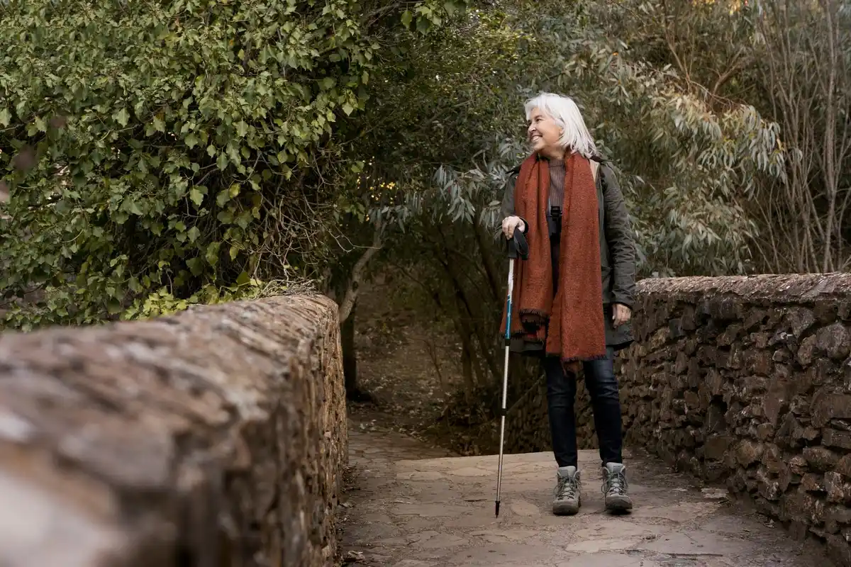walking outdoor Czech elderly healthy lifestyle