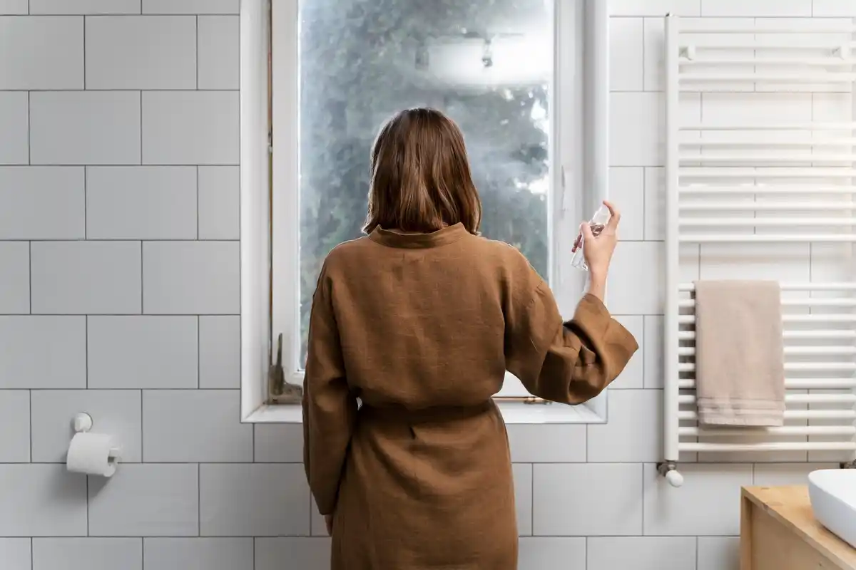 cold shower morning apartment bathroom Czech