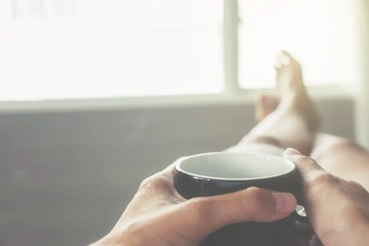 intimate czech home fitness morning coffee