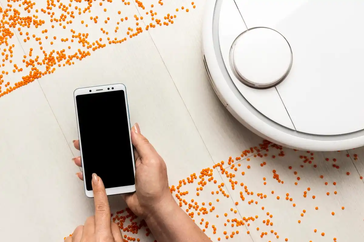 mobile phone inside refrigerator