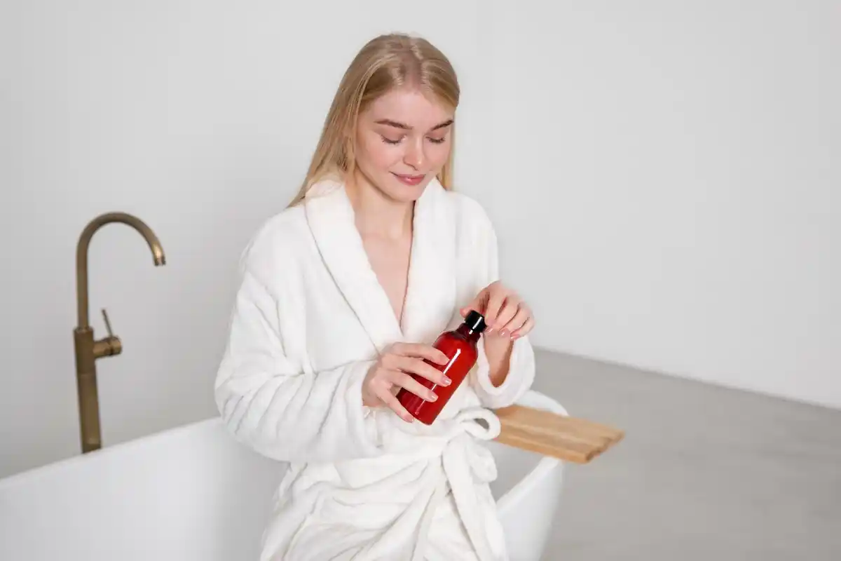 evening skincare ritual real czech bathroom