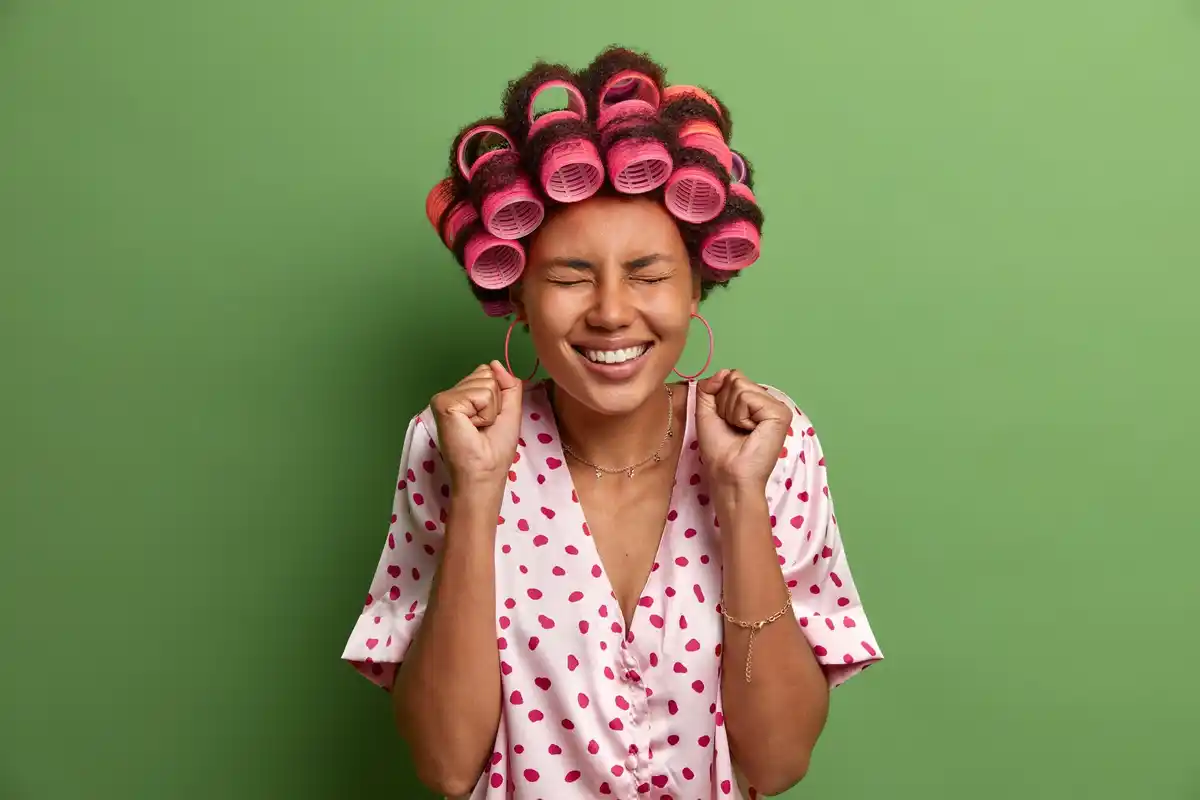 korean hair rollers morning routine modern woman