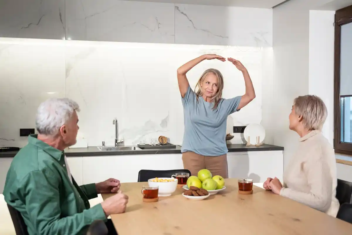 morning stretching hydration routine older adults